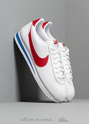 Кросівки жіночі білі nike cortez leather us 8.5 38.5