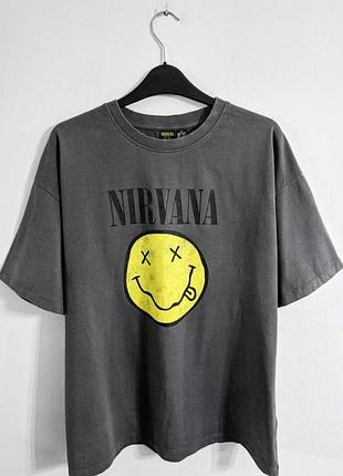 Футболка nirvana серая