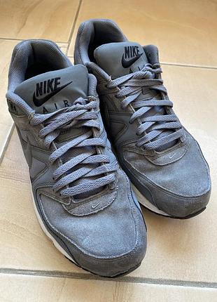 Чоловічі кросівки nike air оригінал замшеві сірого кольору розмір 45,5
