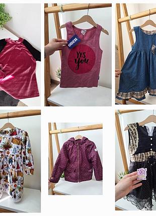 Набор одежды для девочки 4-6 лет. платье для девочки, майка для девочки, курточка для девочки
