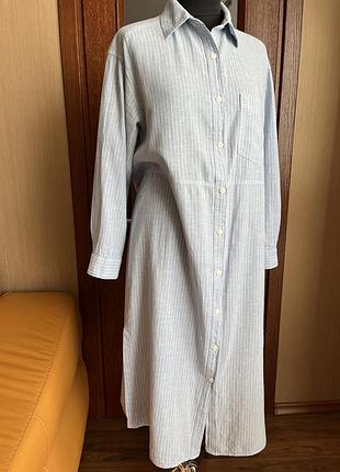 H&m сукня сорочка льон бавовна