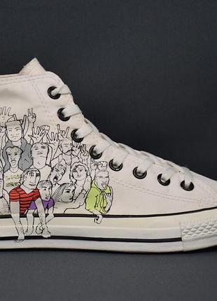 Converse all star chuck taylor hi top long neck высокие кеды кроссовки текстильные принт. 42 р./27 см.