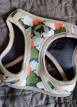 Новая светоотражающая нейлоновая шлея для собак от бренда croci, милитари/хаки цвета, размер м