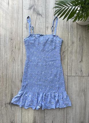 Міні плаття резинка голубеньке hollister