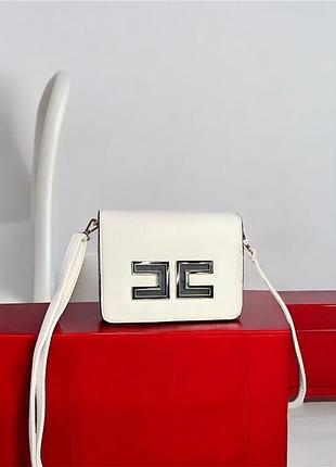 Сумка мини молочно белая 3