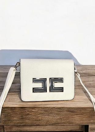 Сумка мини молочно белая 4