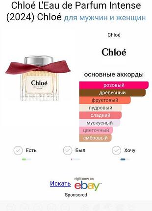Фірмовий пробник парфумів chloe