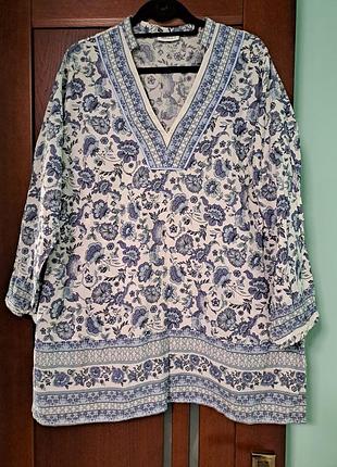 Натуральная блуза/туника 20-22 размера