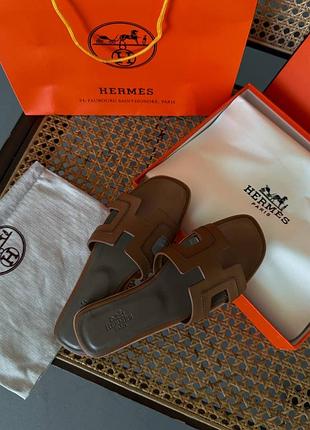 Люкс шлепанцы в стиле hermes