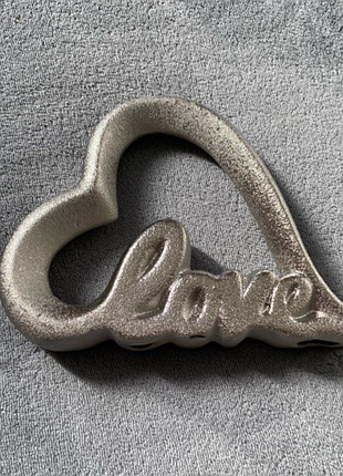 Декор love ,срібний