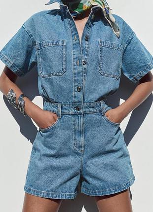 Джинсиовый комбинезон zara