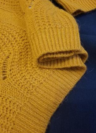 🍭 красивий лимонний светр шерсть альпаки вільний крій7 фото