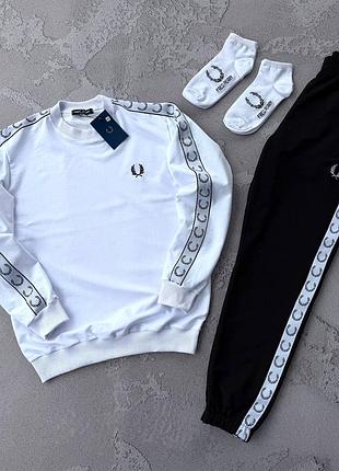 Костюм fred perry лампас: світшот-штани s-xxl