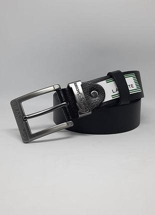 Чоловічий шкіряний ремінь lacoste пояс з натуральної шкіри