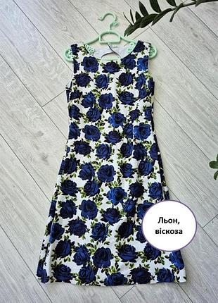 Стильна жіноча літня сукня / плаття міді бренду laura ashley
