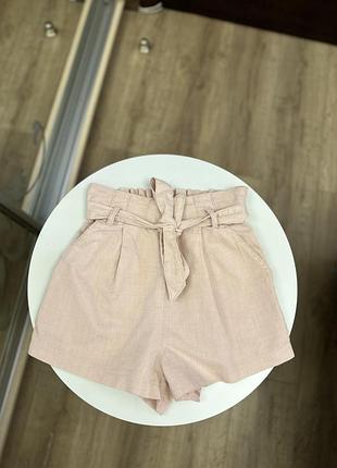 Легкие летние розовые шорты h&m