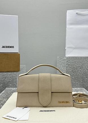 Сумка jacquemus bambino натуральна замша