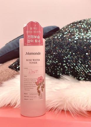 Увлажняющий тонер с экстрактом розы mamonde rose water toner 250 мл2 фото