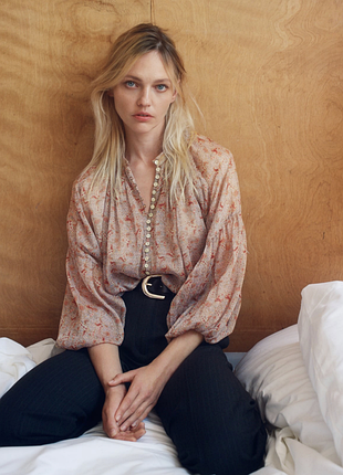 Рубашка zara в стиле бохо