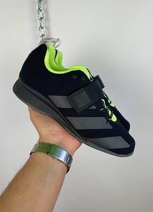 Мужские спортивные атлетические кроссовки штангетки nero adidas weightlifting ii fv6592