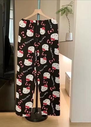 Женские летние тонкие брюки hello kitty мужские,домашние прямые брюки коти, котти,летние брюки
