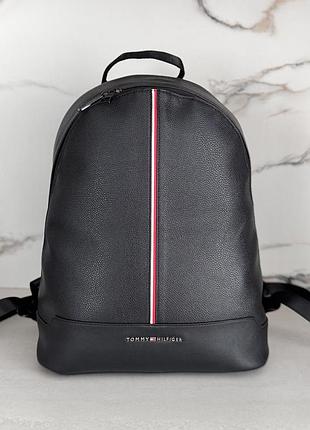 Кожаный рюкзак Tommy hilfiger маленький рюкзак с одним отделением на молнии