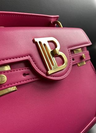 Сумка рожева в стилі balmain 5