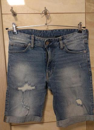 Шорты для подростка,slim fit shorts & denim 29р. цвет голубой