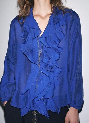 Рубашка zw collection с воланами