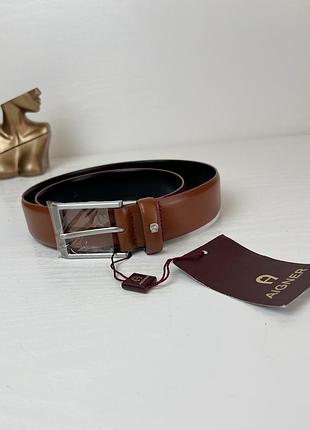 Шкіряний жіночий ремінь aigner belt cognac