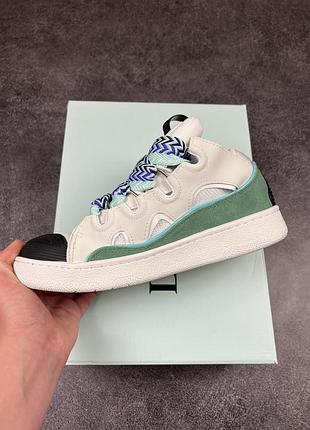 Lanvin curb sneakers white blue — цена 4800 грн в каталоге