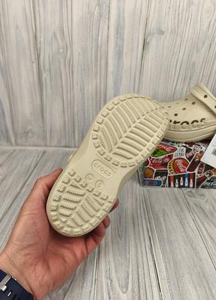 Сабо crocs classic baya platform clog bone