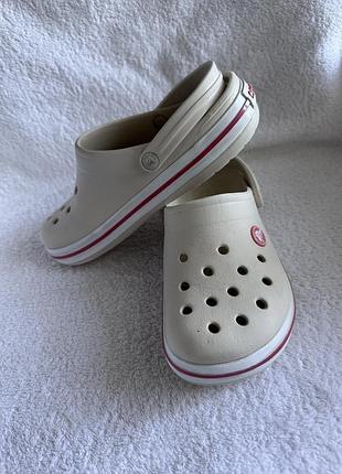 Сабо кроксы crocs c13 30p бежевые