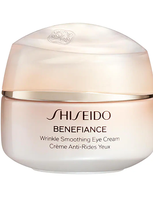 Shiseido benefiance wrinkle smoothing eye cream поживний крем для шкіри навколо очей, 15 мл