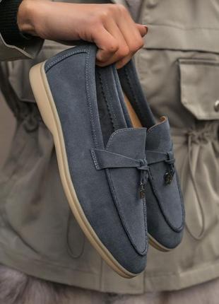 Loro piana blue🆕 шикарні жіночі балетки 🆕 купити накладений платіж6 фото
