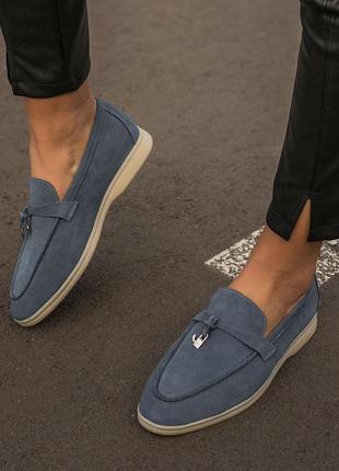 Loro piana blue🆕 шикарні жіночі балетки 🆕 купити накладений платіж7 фото