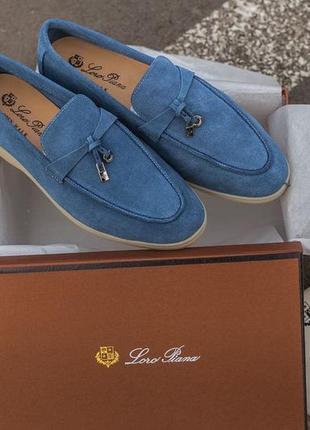 Loro piana blue🆕 шикарні жіночі балетки 🆕 купити накладений платіж9 фото