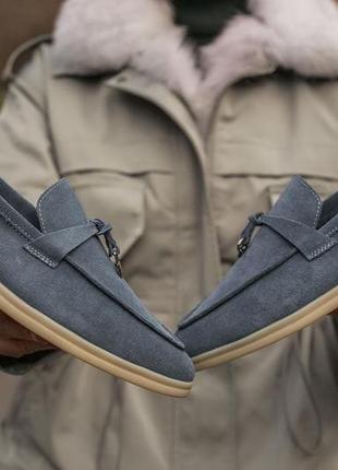 Loro piana blue🆕 шикарні жіночі балетки 🆕 купити накладений платіж3 фото
