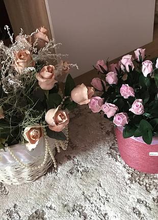 Рози з холодного фарфору ручна робота зроблена для вас з любов‘ю!!5 фото