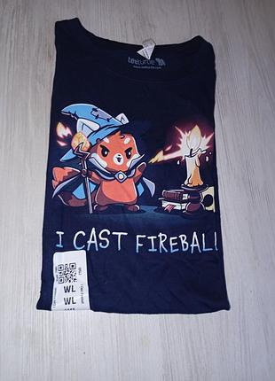 Женская футболка с лисенком волшебником