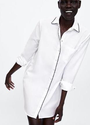 Довга вільна сорочка на кнопках / сукні сорочка / довга сорочка