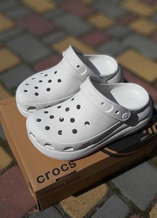 Шлепанцы crocs белые3 фото