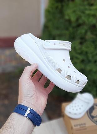 Шлепанцы crocs белые8 фото