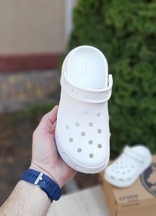Шлепанцы crocs белые9 фото
