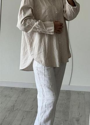 Рубашка сорочка блуза льон +бавовна,  h&m5 фото