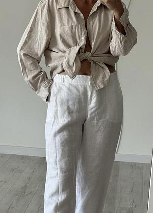 Рубашка сорочка блуза льон +бавовна,  h&m6 фото