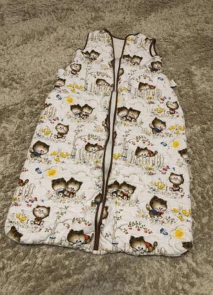 Яскравий дитячий спальний мішок, спальник на 2-3 рочки