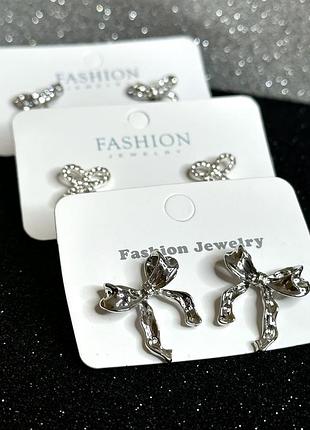 Сережки бантики, підвіска розпродаж магазину. нове