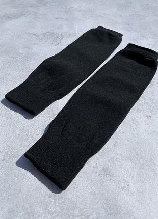 Футбольні гетри обрізки без носка чорні