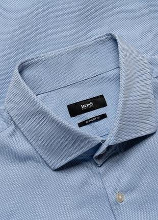 Hugo boss blue cotton shirt  [smh206128]